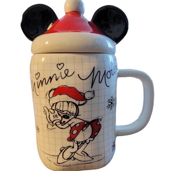 Disney Other - Minnie Mouse mug with Santa hat lid